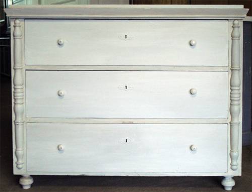 Brocante commode in wit 122 - Shabby Chic Brocante Oude Kasten