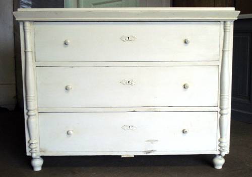 Brocante commode in wit 122 - Shabby Chic Brocante Oude Kasten